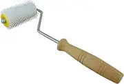 Uncapping Plastic Needle Roller Honeycombs Extracting Bee Keeping Tool with Wooden Handle (5.1" Wood Handle)