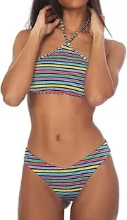 [WEWOREWHAT] Women's High Neck Halter Top