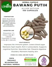 [idHerb] CAPSULE Bawang Putih Allium sativum Natural Organic Herbs