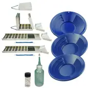 KAL268 50" Folding Aluminum Sluice Box & Blue Gold Pan Kit