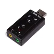 USB 2.0 External 7.1 Channel 3D Virtual Audio Sound Card Mic Adapter PC Laptop