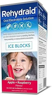 Rehydraid Apple and Raspberry Flavoured Electrolyte Ice Blocks 16-Pieces 1 Litre