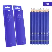 XDT Art Supplies 3B Pencil 24 PCS Set Sketch Art Drawing Graphite