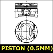 Piston Fits VW BEETLE EOS GOLF Opt1/2 0.5 Oversize 5C V VI 1.4 050221KP