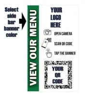 Contactless QR Code Menu Sticker Restaurant Bar Deli Table - Choose Lot Size