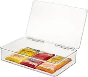 InterDesign Cabinet/Kitchen Binz Stackable Kitchen Storage Container, 7.1" X 10.7" X 2.3", Clear