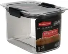 Rubbermaid Brilliance Pantry Airtight Food Storage Container, 7.8 Cup, Gray
