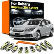 10Pcs LED Interior Dome Map Trunk Light Plate Lamp Kit, For Subaru Impreza 2017 2018 2019 2020 2021 2022 2023 Accessories