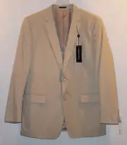 ANDREW FEZZA MANS TAN COTTON 2 BUTTON JACKET / BLAZER NEW WITH TAGS
