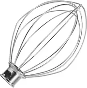 Wire Whip for KitchenAid Stand Mixer, K5A Stainless Steel Whisk 6 Wire Attachment Balloon Whisk Fit for Kitchen Aid 5 Quart Bowl-Lift Stand Mixer Replacement, Dishwasher Safe