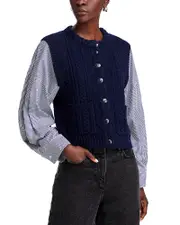 Sea Caleb Mixed Media Sweater