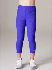 Girls Ribbed Sports Tights. Running Bare Activewear leggings