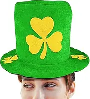 Leprechaun Hat,Creative Top Hat for Saint Patrick Day | St. Patrick's Day Costume Shamrock Hat Fits Most Adults, for All Kinds Of Masquerade Parties