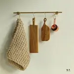 黃銅毛巾桿廚房廚具墻壁掛桿洗手間北歐芬托置物架掛鉤