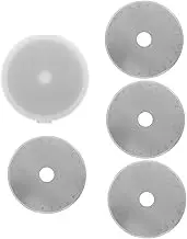 Gogogmee Set of 5 Precision Circular Cutting Blades 45mm Round Replacement for Quilting Craft Projects Fabric Cutter