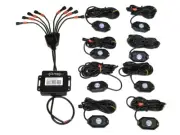Quake LED QTL767 8pc RGB Accent Rock Lights Controller Included Quad-Lock