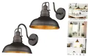 Gooseneck Wall Lights 2 Pack, 11 Inch Farmhouse Barn Light Fixtures Indoor