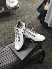 UA Under Armour Match Play Golf Shoes,3019893-104, Leather, White Men's 10.5
