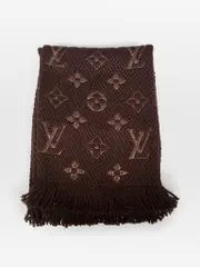 Brown Wool Logomania Scarf