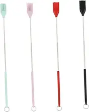 FUNOMOCYA 4pcs Silicone Basting Brush Retractable Heat Resistant Baking Brush for Barbecue Grilling and Cooking Kitchen Tool