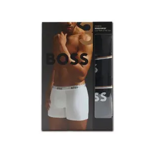 【HUGO BOSS】男性內褲 男士內褲 拳擊內褲 四角褲(三入盒裝組)