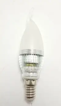 在飛比找Yahoo!奇摩拍賣優惠-E14 LED 5W蠟燭燈泡水晶燈泡 漫光霧罩尖清燈泡 尖泡