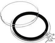 Air-tite (5) 40mm Black Ring Coin Holder Capsules for American Silver Eagles & 1oz China Silver Panda Sterling