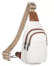 Sling Bag for Women, Crossbody Bags Purse for Women Trendy Vegan Beige Brown