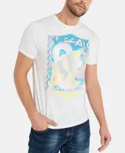 Buffalo David Bitton Men's Typroz Logo Graphic 100% Cotton T-Shirt - XXL - White