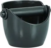 Avanti Compact Espresso Coffee Grounds Knock Box with Removable Knock Bar and Non-Slip Base, Black