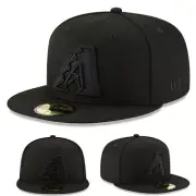 New Era Arizona Diamondbacks Black on Black Youth Fitted Hat MLB Basic Kids Cap