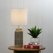 Oriel Lighting ZAMORA Retro Ceramic Table Lamp w Shade