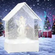 VITAKEO-Angel Musical Snow Globe - Praying Angel Statue Lights Festival Decor...