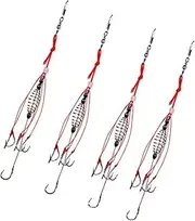4pcs Fishing Explosive Hook Barrel Pike Fish Nets Tank Holder Carp Fishing Rod Fishing Bag Sea Fishing Rigs Boats Made Tackle Collapsible Bait Fishing Hooks Rig High-Carbon Steel