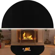 32x60 Inch Black Fireproof Hearth Mat Large Fireplace & Fire Pit Floor Protector