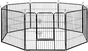 i.Pet 32" Large 8 Panel Pet Dog Playpens Rabbit Play Pen Fence Cage Puppy Exercise Enclosure Crate Pets Barrier Portable Outdoor Indoor Run Gate Guinea Pig Heavy Kennel