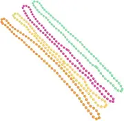 WHAMVOX Plastic Neon Bead Necklace Set Number Beads for Party Dress up for Women Girls
