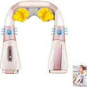 Portable Shiatsu Neck Shoulder Massager,Electric Back Massage with Heat Deep Kneading Tissue Massage for Muscles Pain Relief Relax in Car Office and Home