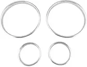 ALAGPNPMZH Pearl Chrome Speedo Meter Decoration Ring M5 Matt Chrome Gauge Trim Cluster Bezel Dashboard Dash Ring for BMW E38 E39 E53 Instrument fine-Tuning(Chrome)