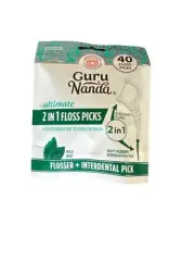 GuruNanda 2 in 1 Dental Floss Picks NonSlip Grip Handle Slide Easy New