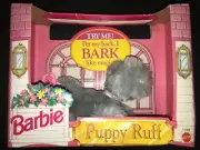 Vintage 1993 Mattel Barbie Puppy Ruff Barking Plush Toy NIB Rare