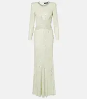 [Jenny Packham] Jenny Packham Macelline sequined gown AU 8 white