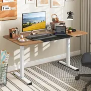 Giantex 140 x 70 cm Electric Standing Desk Motorised Computer Desk Height Adjustable Laptop Table Natural