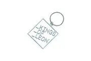 Kings Of Leon Block Logo Keyring (White/Silver) (One Size)