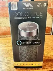 ilive Voice Activated Concierge Wireless Speaker with Amazon Alexa, Platinum