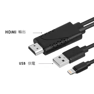 iPhone HDMI影音傳輸線 隨插即用 蘋果專用電視線 手機轉電視