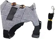 Milisten 1 Set Portable Rabbit Harness Vest with Traction Rope Comfortable and Breathable Outfit for Pets for Walking Weddings and Parties Rabbit Traction Rope for Your Furry Friend