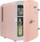 Koolatron Retro 4L 6 Can Portable Mini Fridge, Compact Car Refrigerator, Skin...