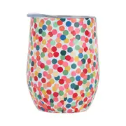 Annabel Trends 295ml Stainless Steel Wine Tumbler Double Walled Cup Confetti