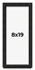 8x19 Shadow Box Black Rustic Barnwood Display Frame | 1.125 Inch Deep | 0.875 I